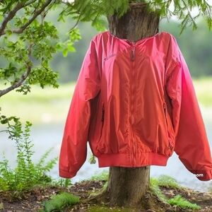 Columbia brand sports Mens Size M wear fall/winter jacket in red and black.